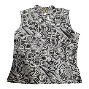 Y2K sequin swirl print top
